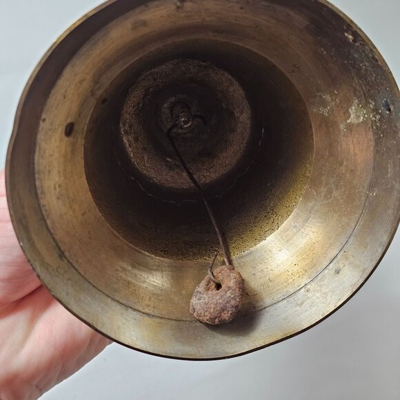 Vintage Brass Pineapple Bell Home Decor Collectible Candlestick Holder 7" Tall - Picture 4 of 7